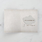 verjaardagscadeau humor-beer in roodboot kaart (Binnen)