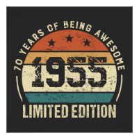 Verjaardagscadeau idee 1955 Retro 70 jaar