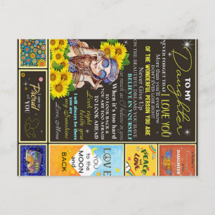 Verjaardagscadeau-idee voor mijn kleindochter zonn briefkaart