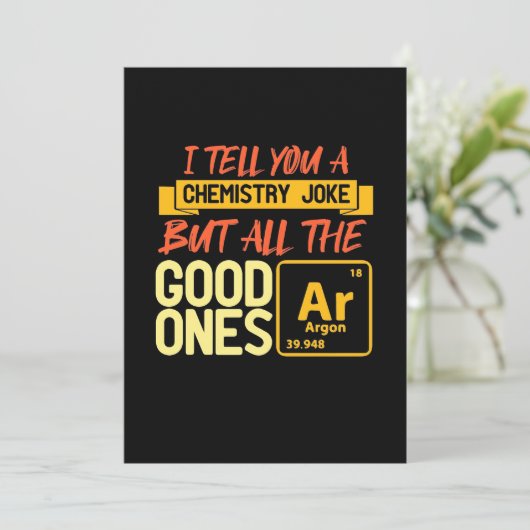 Verjaardagscadeau | Ik vertel je een scheikunde Kaart (Staand voorkant)