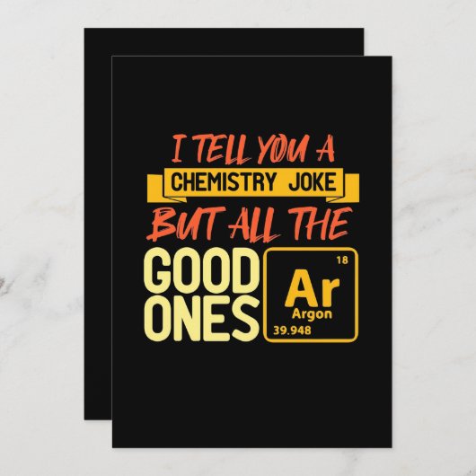 Verjaardagscadeau | Ik vertel je een scheikunde Kaart (Voorkant / Achterkant)