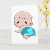 VERJAARDAGSCADEAU KAART VOOR BABY JONGEN (Gele Bloem)