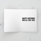 VERJAARDAGSCADEAU KAT SPEELT SAXOFOON KAART (Binnen)