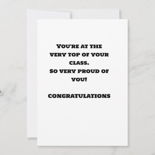 VERJAARDAGSCADEAU KINDEREN AFSTUDEERKAART  BEDANKKAART (Achterkant)