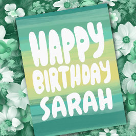 VERJAARDAGSCADEAU Kleurrijke Waterverf Strepen Aan Briefkaart