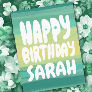 VERJAARDAGSCADEAU Kleurrijke Waterverf Strepen Aan Briefkaart