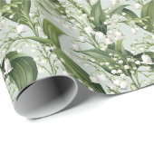 verjaardagscadeau | Lelie van de Vallei Bloem Naad Cadeaupapier (Rol Hoek)