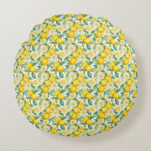 Verjaardagscadeau Lemon and Daisy naadloos Rond Kussen