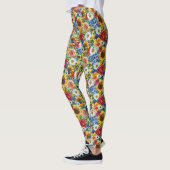Verjaardagscadeau | Levendige bloemschikking Leggings (Links)