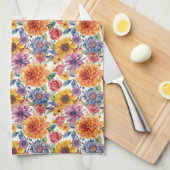 verjaardagscadeau | Levendige bloemschikking Theedoek (Quarter Fold)