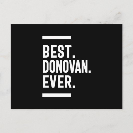 Verjaardagscadeau met de naam Donovan Briefkaart (Voorkant)