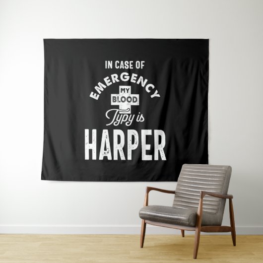 Verjaardagscadeau met naam Harper Wandkleed (In Situ (horizontaal))