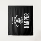 Verjaardagscadeau met naam Harper Wandkleed (Voorkant)