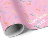 Verjaardagscadeau met op maat gemaakte naam en con cadeaupapier (Rol Hoek)