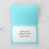 Verjaardagscadeau met rode strik kaart (Binnen)