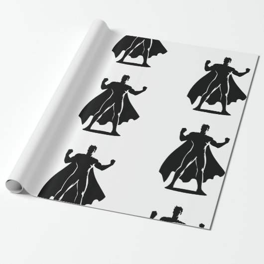 Verjaardagscadeau met superheldenthema cadeaupapier (Uitgerold)