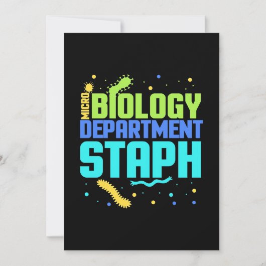 Verjaardagscadeau | Micro Biologie Afdeling Staph Kaart (Voorkant)