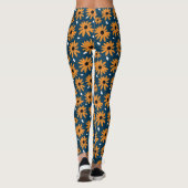 Verjaardagscadeau | Orange Daisy naadloos Leggings (Achterkant)