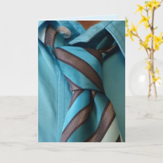 VERJAARDAGSCADEAU OVERHEMD EN STROPDAS KAART (Gele Bloem)