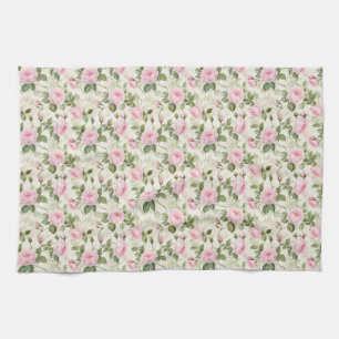 verjaardagscadeau Pink Rose Seamless Theedoek