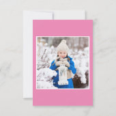 Verjaardagscadeau Roze Dank u kaart (Achterkant)