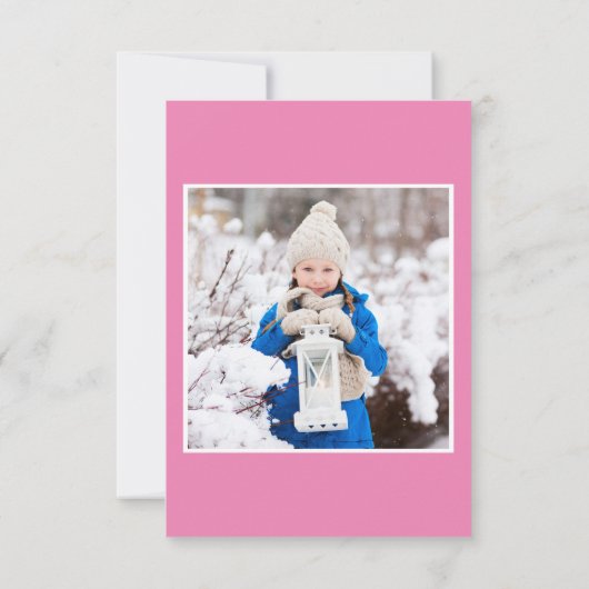 Verjaardagscadeau Roze Dank u kaart (Achterkant)