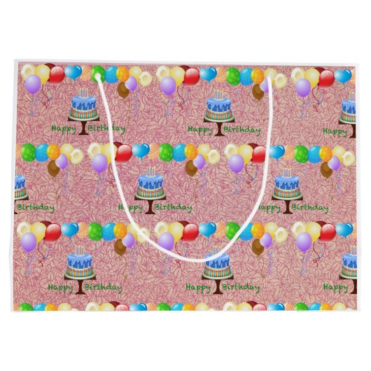 Verjaardagscadeau tas groot cadeauzakje (Achterkant)