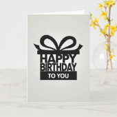 Verjaardagscadeau typografiekaart kaart (Gele Bloem)