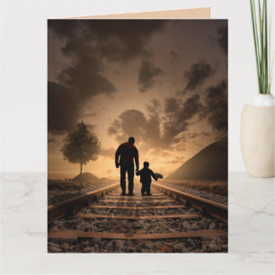 VERJAARDAGSCADEAU VADER & ZOON ZONSONDERGANG SPOOR KAART