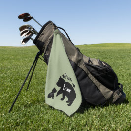 Verjaardagscadeau Vaderdag 'Papa Beer' Golfhanddoek