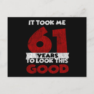 Verjaardagscadeau van 61 jaar oud Funny 61e verjaa Briefkaart