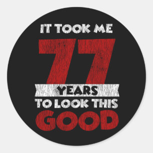 Verjaardagscadeau van 77 jaar oud leuke 77ste verj ronde sticker