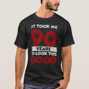 Verjaardagscadeau van 90 jaar oud leuke 90ste verj t-shirt