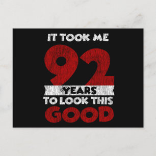Verjaardagscadeau van 92 jaar oud Funny 92ste verj Briefkaart