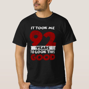 Verjaardagscadeau van 92 jaar oud leuke 92e verjaa t-shirt