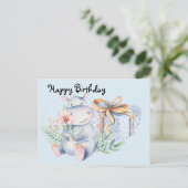 Verjaardagscadeau van wensen briefkaart (Staand voorkant)