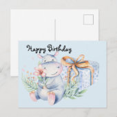 Verjaardagscadeau van wensen briefkaart (Voorkant / Achterkant)