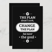 Verjaardagscadeau verander de planning maar nooit  kaart (Voorkant / Achterkant)