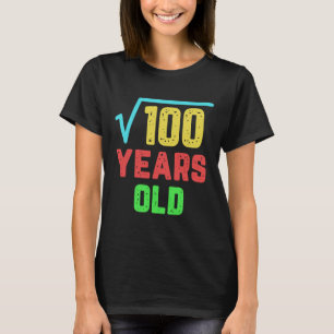 Verjaardagscadeau vierkante wortel van 100 10 jaar t-shirt