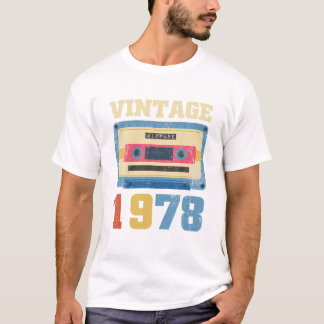 Verjaardagscadeau vintage 1978 jaar t-shirt