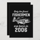 Verjaardagscadeau Visser Vist 2006 Kaart (Voorkant / Achterkant)