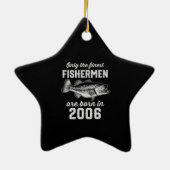 Verjaardagscadeau Visser Vist 2006 Keramisch Ornament (Achterkant)