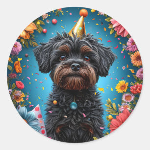 Verjaardagscadeau voor kinderen, leuk feestje, vie ronde sticker
