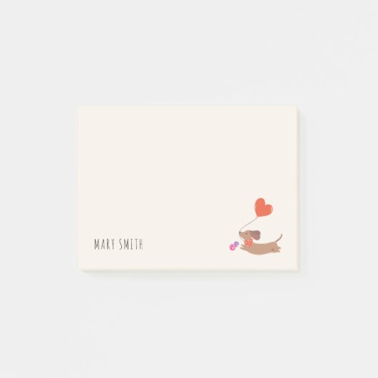Verjaardagscadeau voor liefhebbers van de Teckel-h Post-it® Notes (Voorkant)