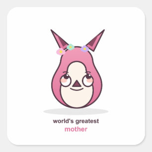 Verjaardagscadeau voor lieve moeder vierkante sticker