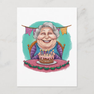 Verjaardagscadeau voor lieve oma uitnodiging briefkaart
