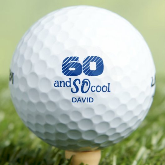 Verjaardagscadeau voor man - 60 en zo cool ontwerp golfballen