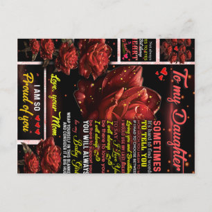 Verjaardagscadeau voor mijn dochter, leuk roos bab briefkaart