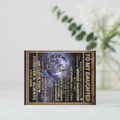 Verjaardagscadeau voor mijn dochter Wolf, Grappig  Briefkaart (Staand voorkant)