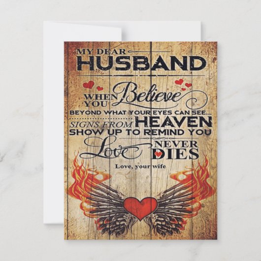 Verjaardagscadeau voor mijn man | Brief voor echtg Kaart (Voorkant)